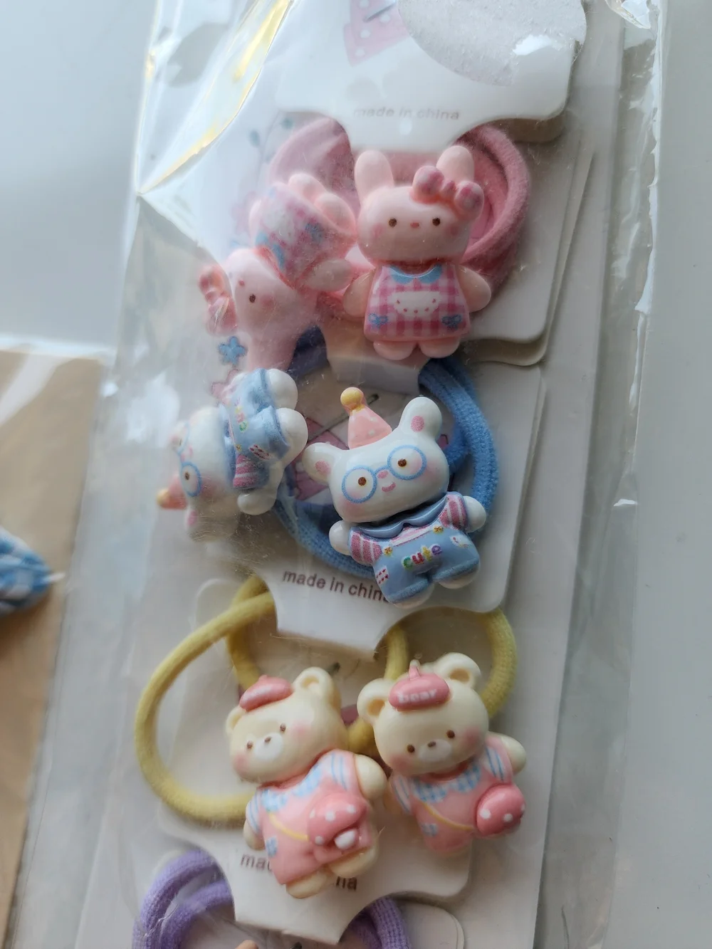 Set Girls Hair Accessories, Hair Elastics, Clip-ins, Hello Kitty Stickers NWOT